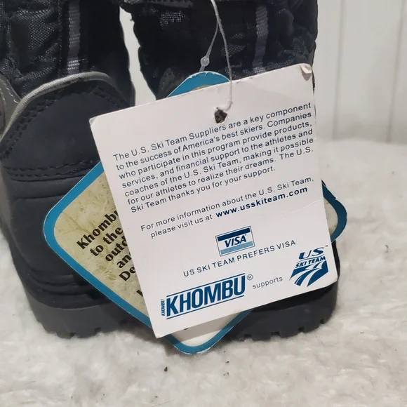 NEW Baby Khombu Snow Boots Size 7M Black and Silver Kids' Snow Boots - Picture 9 of 11